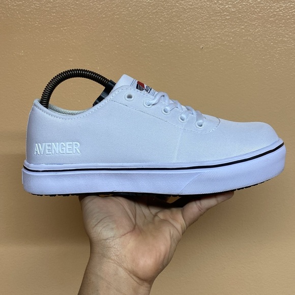 Avenger Slip And Oil Resistant Steel Toe Work Boots “White Black” - Picture 6 of 15